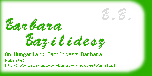 barbara bazilidesz business card